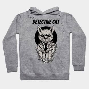 Detective cat funny design Hoodie